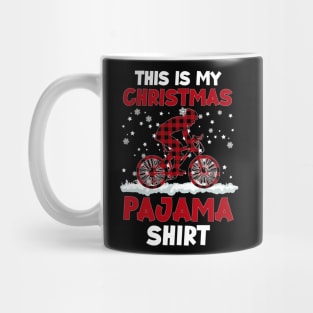 Buffalo Red Plaid Cycling Biker This Is My Christmas Pajama Mug